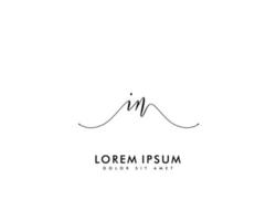 eerste in vrouwelijk logo schoonheid monogram en elegant logo ontwerp, handschrift logo van eerste handtekening, bruiloft, mode, bloemen en botanisch met creatief sjabloon vector