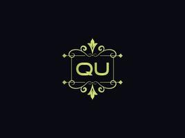 modern qu logo icoon, mooi qu luxe brief logo vector