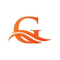 brief g logo icoon ontwerp vector