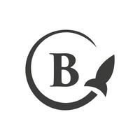 brief b reizen logo vector sjabloon