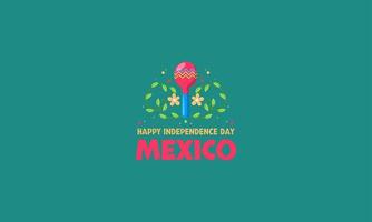 Mexico onafhankelijk dag vector vlak ontwerp