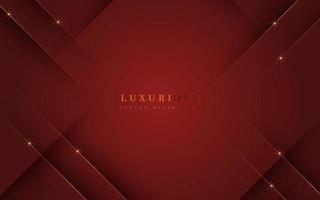 abstract rood luxe diagonaal schaduw gouden licht papercut achtergrond. eps10 vector