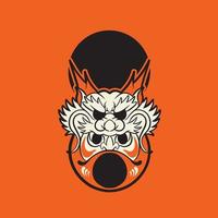 Japan symbool Daruma pop vector illustratie