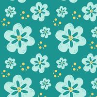 hand- getrokken bloemen patroon.tuin bloem, planten, botanisch, naadloos vector ontwerp voor mode, kleding stof, behang