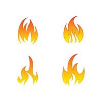 vector reeks van brand en vlam pictogrammen