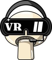 vr paddestoel mascotte tekenfilm karakter grafisch ontwerp illustratie vector