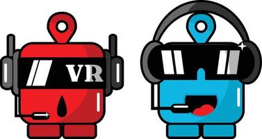 vector illustratie van vr speelgoed- hanger tekenfilm mascotte ontwerp