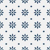 blauw en wit wijnoogst Delft patroon vector