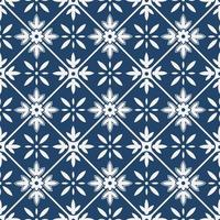 blauw en wit wijnoogst Delft patroon vector