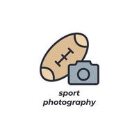 vector teken sport fotografie symbool is geïsoleerd Aan een wit achtergrond. icoon kleur bewerkbaar.