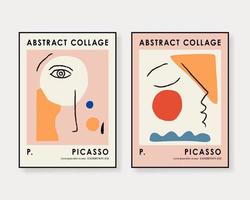 matisse abstract kunst set, esthetisch modern kunst, boho decor, minimalistische kunst, illustratie, vector, poster, ansichtkaart. verzameling voor decoratie. vector allemaal geïsoleerd.