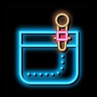 microfoon gereedschap neon gloed icoon illustratie vector