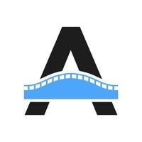 brief een brug logo voor vervoer, reis en bouw bedrijf vector sjabloon