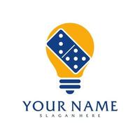 lamp domino logo vector sjabloon, creatief domino logo ontwerp concepten