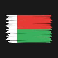 Madagascar vlag borstel ontwerp vector illustratie