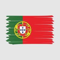 Portugal vlag borstel ontwerp vector illustratie