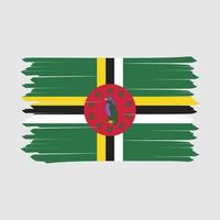 Dominica vlag borstel vector