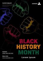 zwart geschiedenis maand. Afrikaanse Amerikaans viering poster vector ontwerp in februari.