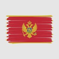 montenegro vlag borstel vector