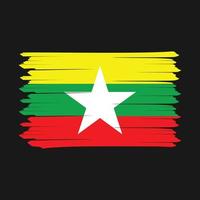 Myanmar vlag borstel my vector