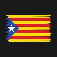 Catalonië vlag borstel vector