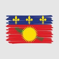 Guadeloupe vlag borstel vector