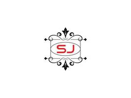 alfabet sj logo afbeelding, creatief sj luxe brief logo icoon vector