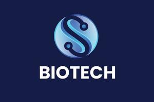 yin yang biotech bedrijf logo ontwerp vector