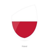 vlag van Polen. Polen rugby vlag. vector