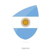 vlag van Argentinië in de stijl van rugby icoon. vector