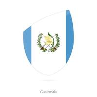 vlag van Guatemala in de stijl van rugby icoon. vector