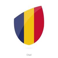 vlag van Tsjaad. Tsjaad rugby vlag. vector