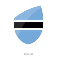 vlag van botswana in de stijl van rugby icoon. vector