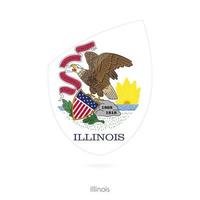 vlag van Illinois. vector