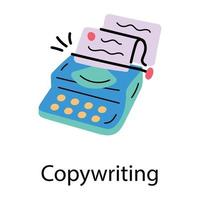 trendy copywriting concepten vector