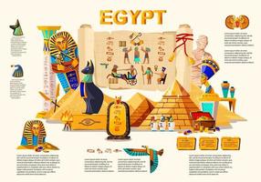 oude Egypte infographic reizen concept vector