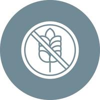 gluten vrij voedsel glyph cirkel achtergrond icoon vector