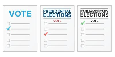 stemmen stemming mockup icoon voor presidentieel en parlementair verkiezingen vector