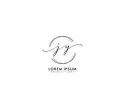 eerste brief jy vrouwelijk logo schoonheid monogram en elegant logo ontwerp, handschrift logo van eerste handtekening, bruiloft, mode, bloemen en botanisch met creatief sjabloon vector