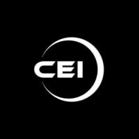 cei brief logo ontwerp in illustratie. vector logo, schoonschrift ontwerpen voor logo, poster, uitnodiging, enz.