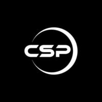 csp brief logo ontwerp in illustratie. vector logo, schoonschrift ontwerpen voor logo, poster, uitnodiging, enz.