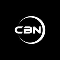 cbn brief logo ontwerp in illustratie. vector logo, schoonschrift ontwerpen voor logo, poster, uitnodiging, enz.