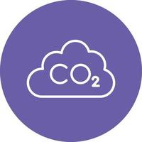 co2 lijn cirkel achtergrond icoon vector