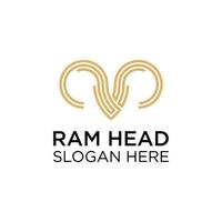 RAM hoofd abstract logo ontwerp sjabloon vector