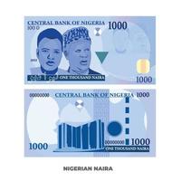 vector illustratie van 1000 Nigeriaans naira Opmerking. schaalbaar en bewerkbare eps
