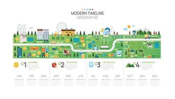 bedrijf weg kaart decoupeerzaag tijdlijn infographic sjabloon. modern mijlpaal element tijdlijn diagram kalender en 4 kwartaal onderwerpen, kan worden gebruikt voor vector infografieken, digitaal afzet presentaties.