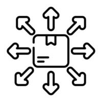 pakket distributie vector in modern stijl