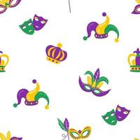 naadloos patroon mardi gras carnaval. ontwerp voor kleding stof, textiel, behang, verpakking. vector