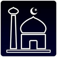 Islamitisch icoon, moskee minaret. vector illustratie.