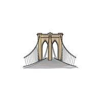 New York stad teken. reizen nyc icoon. Amerikaans mijlpaal Brooklyn brug visie vector